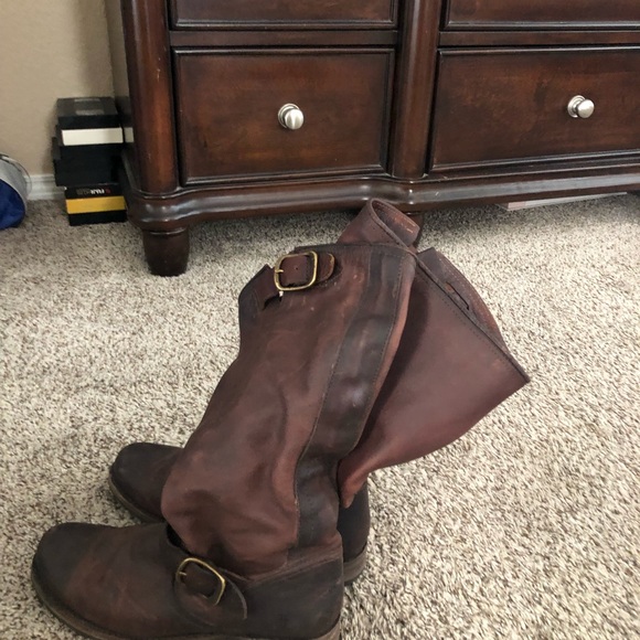 FRYE BOOTS Veronica Leather slouch Knee high - Picture 3 of 3